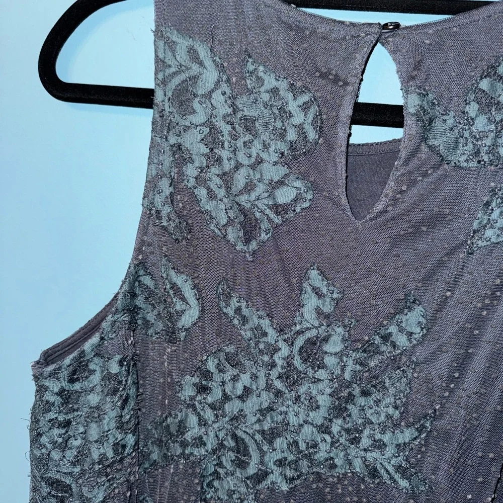 Anthropologie Applique Lace Tunic Blouse - Picture 5 of 5